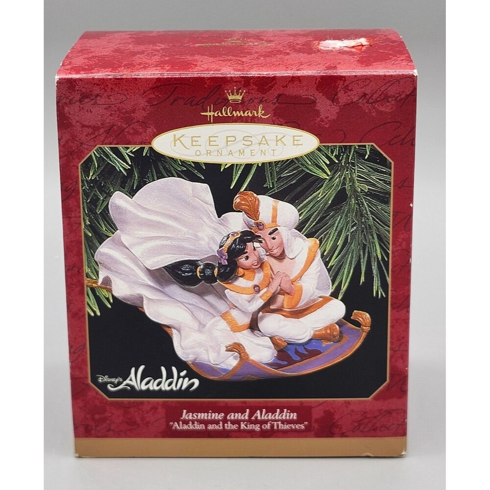 Vintage 1997 Hallmark Disney Aladdin Jasmine Christmas Ornament King of Thieves